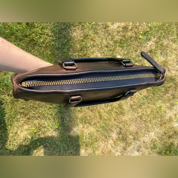 VINTAGE COACH BAG SLIM SATCHEL NYC MAHOGANY - Picture 13 of 16